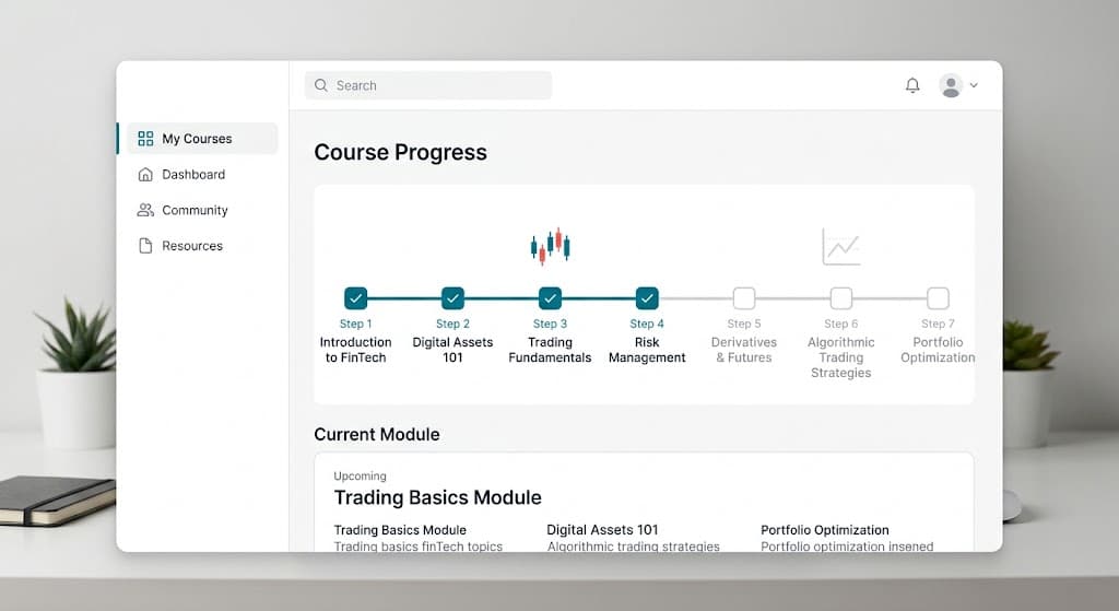 Interfaz de Academy de Guías mostrando una ruta de aprendizaje con progreso